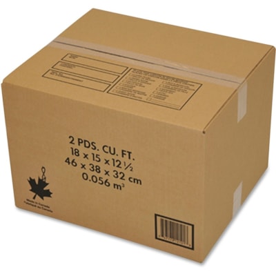 Crownhill - Boîte d'expédition - External Dimensions : largeur de 15 po (381 mm) x profondeur de 12,5 po (317,50 mm) x hauteur de 18 po (457,20 mm) - 56,63 L - Kraft - Brun - Pour CD/DVD, Outil, Livre - Recyclé - 10 / emballage KRAFT ORDINAIRE 32 ECT 18X15X12-1/2