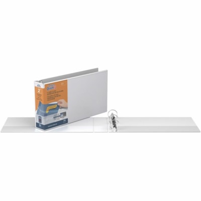 QuickFit - Reliure Deluxe QuickFit à anneaux ronds pour tableur juridique - 2 po (50,80 mm) Capcité du classeur - format légal - format 8 1/2 po (215,90 mm) x 14 po (355,60 mm) - 475 Capacité en feuilles - 3 Ring(s) - Fastener(s) : Anneau rond - Pocket(s) : 2, Avant et arri HEAVY-DUTY COMMERCIAL GRADE CO 