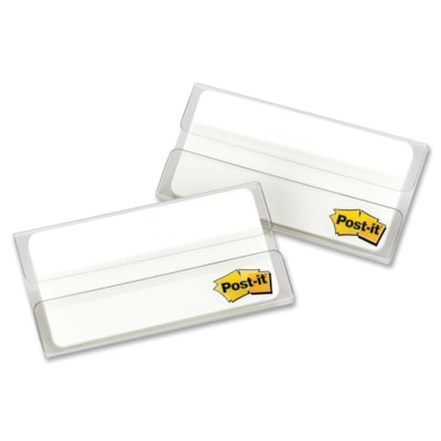 Post-it® Tab Divider - Write-on Tab(s) - 1.50" (38.10 mm) Tab Height x 2" (50.80 mm) Tab Width - White Tab(s) - Durable - 24 / Pack WHITE 2" X 1.5" 24 TABS/PACK