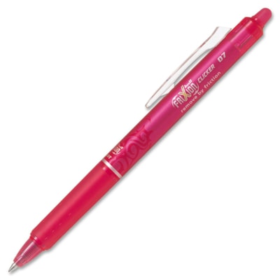 FriXion Retract Clicker Erasable Gel Ball Pen - 0.7 mm (0.03") Cone Pen Point - Retractable - Erasable - Pink Ink - Gel-based - Stainless Steel Tip - 1 Each PILOT FRIXION CLICKER RT 