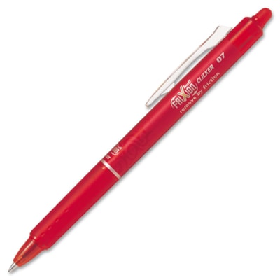 FriXion Retract Clicker Erasable Gel Ball Pen - 0.7 mm (0.03") Cone Pen Point - Retractable - Erasable - Red Ink - Gel-based - Stainless Steel Tip - 1 Each RED RETRACTABLE  ERASABLE