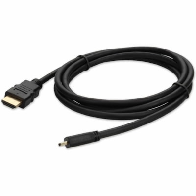 AddOn 3ft HDMI 1.4 Male to Micro-HDMI 1.4 Male Black Cable For Resolution Up to 4096x2160 (DCI 4K) - 3 ft (0.91 m) HDMI A/V Cable for Audio/Video Device, TV, Cellular Phone - First End: 1 x HDMI Digital Audio/Video - Male - Second End: 1 x Micro HDMI Type D Digital Audio/Video - Male - Black  CABL 