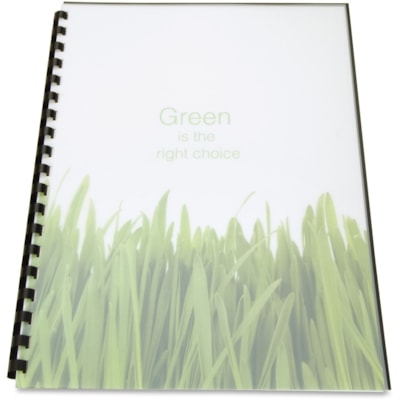 GBC Binding Presentation Covers - For Letter 8 1/2" (215.90 mm) x 11" (279.40 mm) Sheet - Frost - Polypropylene - 25 / Pack SIZE 8 1/2 X 11" 100% RECYCLED POLY BINDING COVER