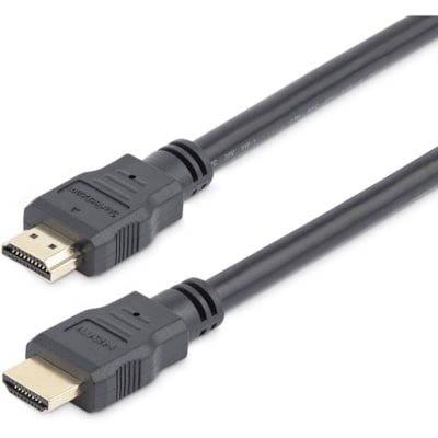 StarTech.com 1ft/30cm HDMI Cable, 4K High Speed HDMI Cable with Ethernet, Ultra HD 4K 30Hz Video, HDMI 1.4 Cable, HDMI Monitor Cord, Black - 1ft High Speed HDMI Cable with Ethernet; 10.2 Gbps bandwidth; 4K video (3840x2160 30Hz) - Ultra HD HDMI 1.4 cable w/ durable PVC strain relief - HDMI cord for   CABL 