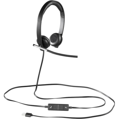 Logitech USB Headset Stereo H650e - Stereo - USB - Wired - 50 Hz to 10 kHz - Over-the-head - Binaural - Supra-aural - Noise Cancelling, Bi-directional Microphone STEREO 