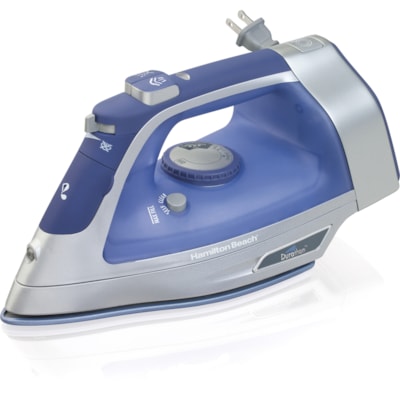 Hamilton Beach Durathon Retractable Cord Iron (19803) - Automatic Shut Off - 1.4 kg/h Steam - 1500 W - Blue, Silver SOLEPLATE 