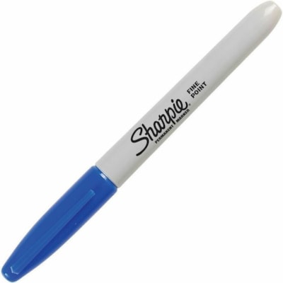 Marqueur permanent Sharpie - 1 mm (0,04 po) Fin Pointe de marqueur - Ink Bleu - 1 chaque POINTE FINE. ENCRE INDÉLÉBILE POUR LA PLUPART DES SURFACES