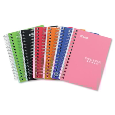 Hilroy - Cahier Five Star Fat Lil - 400 Pages - Reliure spirale - format 4 1/8 po (104,78 mm) x 5 1/2 po (139,70 mm) - Couverture Variées - Couverture durable, Perforé, Facile à déchirer - 1 chaque 400 PAGES (200 FEUILLES); 5 5 X4 13"  SPIRALE;24/PRESENTOIR