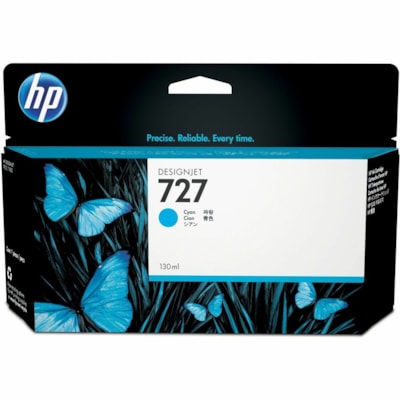 HP - Cartouche jet d'encre 727 (B3P19A) D'origine Standard Rendement Jet d'encre - Packet unique - Cyan - 1 chaque - 130 mL 130ML 