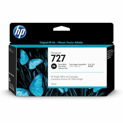 HP 727 (B3P23A) Original Standard Yield Inkjet Ink Cartridge - Single Pack - Photo Black - 1 Each - 130 mL 130ML 