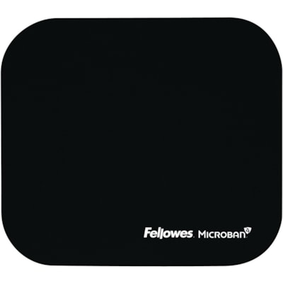 Fellowes Microban® Mouse Pad - Black - 8" (203.20 mm) x 9" (228.60 mm) x 0.13" (3.30 mm) Dimension - Black - Rubber - Tear Resistant, Wear Resistant, Skid Proof - 1 Pack  MICROBAN ANTIBACTERIAL PROTECT 