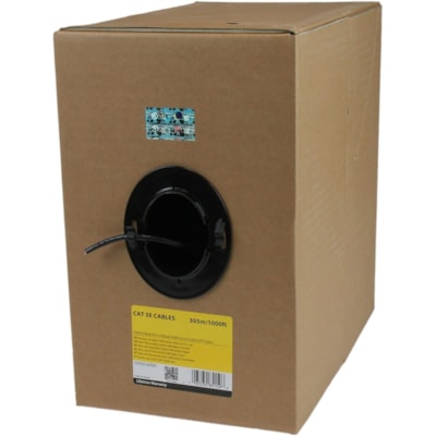StarTech.com Bulk Cat 5e Ethernet Cable - 1000 ft. (304,8m) - Solid - CMR-Rated - Black  - 1000 ft. (304,8m) Black 4 Pair UTP Cat5e cable for 1000 Mbps networks - High-quality copper conductors - Keep Near End Crosstalk (NEXT) within acceptable limits - For where CMR fire rating is required - 350 MH ions in applications requiring  CMR-rated cable - B