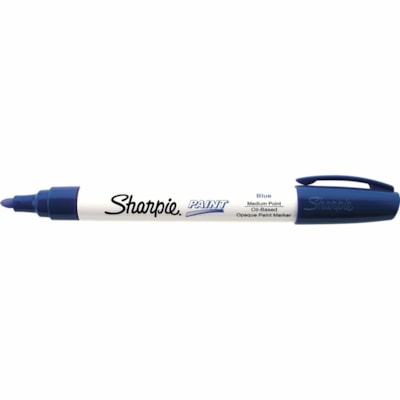 Sharpie Oil-Based Paint Marker - Medium Point - Medium Marker Point - Blue Ink - Oil Based - 1 Each  