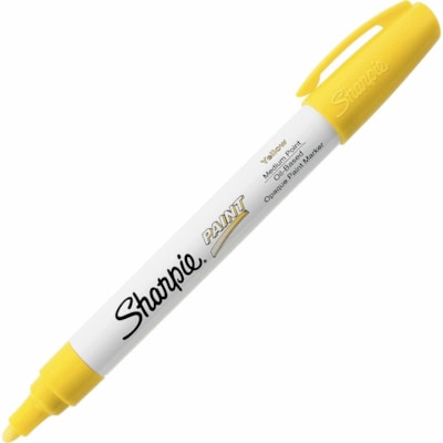 Sharpie - Marqueur à peinture à l'huile - Pointe moyenne - 1 mm (0,04 po) Fine Pointe de marqueur - Ink Jaune - Encre à base d'huile - 1 chaque  