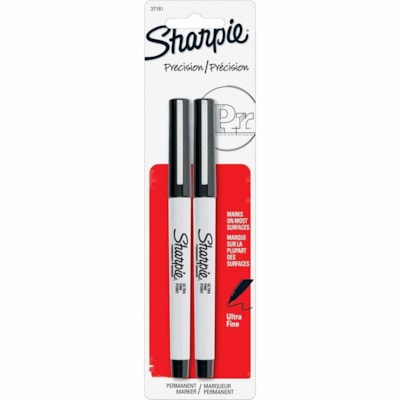 Sharpie Ultra Fine Point Permanent Marker - Ultra Fine Marker Point - Black Ink - 2 / Pack ULTRA FINE TIP BLACK