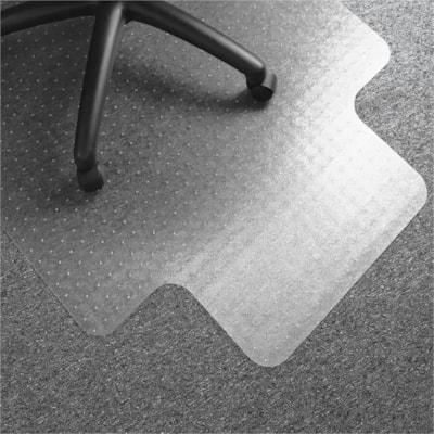 Floortex Computex® Anti-Static Vinyl Lipped Chair Mat for Carpets up to 3/8" - 36" x 48" - Carpeted Floor, Carpet, Electrical Equipment - 48" (1219.20 mm) Length x 36" (914.40 mm) Width x 0.110" (2.79 mm) Depth x 0.110" (2.79 mm) Thickness - Lip Size 10" (254 mm) Length x 20" (508 mm) Width - Li GRIPPER BACK FOR CARPET TO 3/8 PROTECT COMPUTERS FROM STATIC