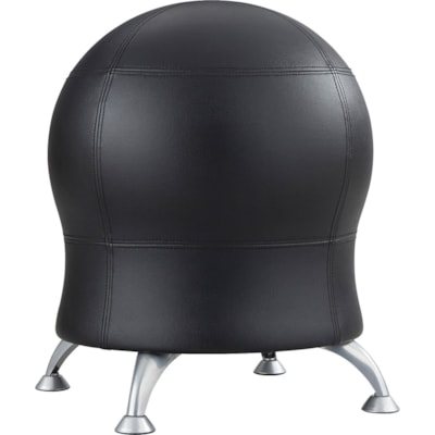 Safco Zenergy Ball Chair - Black Vinyl Seat - Powder Coated Steel Frame - 1 Each ACTIVE SEATING EXPERIENCE INCLUDES PUMP