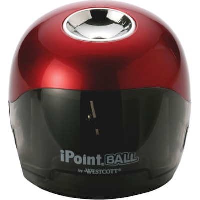 Westcott iPoint Ball Battery Pencil Sharpener - Red, Black - 1 Each BATTERY 