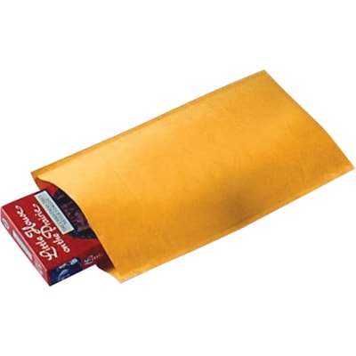 Sealed Air Jiffylite Bulk-packed Cushioned Mailers - Padded - #000 - 4" (101.60 mm) Width x 8" (203.20 mm) Length Diameter - Self-sealing - Gold - Satin, Kraft - 250 / Carton INSIDE 4"X6 "  OUTSIDE 4"X8" BUBBLE ENVELOPE