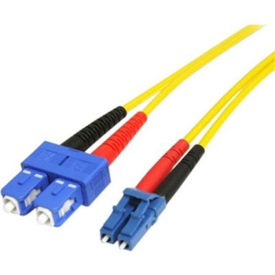 StarTech.com 7m Fiber Optic Cable - Single-Mode Duplex 9/125 LSZH Fiber Jumper Cord - LC/SC - 23 ft (7 m) Fiber Optic Network Cable for Network Device - First End: 2 x LC Network - Male - Second End: 2 x SC Network - Male - Patch Cable - Yellow - 1 Each  CABL 