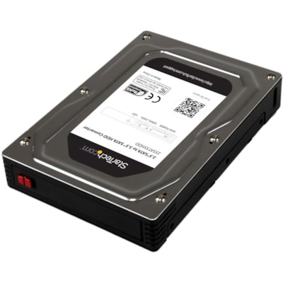 StarTech.com 2.5" to 3.5" SATA Aluminum Hard Drive Adapter Enclosure with SSD / HDD Height up to 12.5mm - Turn a 2.5" SATA HDD/SSD into a 3.5" SATA Drive - 2.5 to 3.5 HDD Adapter - 2.5in HDD Converter - 2.5 to 3.5 SATA Adapter - SATA Hard Drive Converter Enclosure - SATA Converter Enclosure - Use a  to a 3.5inch SATA Drive -2.5 t o 3.5 HDD Adapter -2