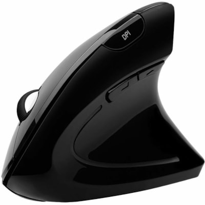Adesso 2.4 GHz Wireless Vertical Ergonomic Mouse - Optical - Wireless - 30 ft (9144 mm) - Radio Frequency - 2.40 GHz - Black - USB - 1600 dpi - Scroll Wheel - 6 Button(s) - Right-handed - 2 x AAA Battery Supported  mouse  3 BTN  1000/1500/2000 switchable DPI  Blac