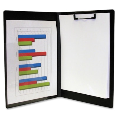 Duraply - Planchette à pince pliable - format 8 1/2 po (215,90 mm) x 11 po (279,40 mm) - Polypropylène - Noir - 1 chaque PVC NOIR  3 PLIS  TRES ROBUSTE FORMAT LETTRE  NON-ACIDE