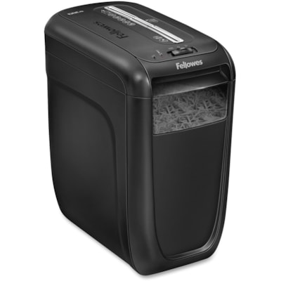 Fellowes Powershred 60CS Shredder - Cross Cut - 10 Per Pass - for shredding Credit Card, Staples, Paper Clip, Paper - 0.2" (3.96 mm) x 2" (50.80 mm) Shred Size - P-3 - 2.63 in/s (66.88 mm/s) - 9" (228.60 mm) Throat - 6 Minute Run Time - 20 Minute Cool Down Time - 22.71 L Wastebin Capacity - Black 10 SHEET CROSS CUT 6 GAL SHRED SIZE 0.16MM X 2MM