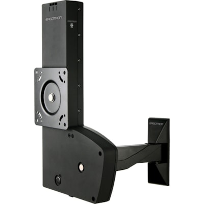 Ergotron Wall Mount for Flat Panel Display - Black - Height Adjustable - 27" to 42" Screen Support - 100 x 100, 400 x 400 - VESA Mount Compatible lower  pan left-to-right and t ilt your display to