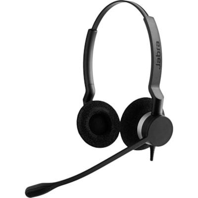 Jabra BIZ 2300 QD Headset - Stereo - Quick Disconnect - Wired - Over-the-head - Binaural - Supra-aural - Noise Cancelling Microphone - Black  
