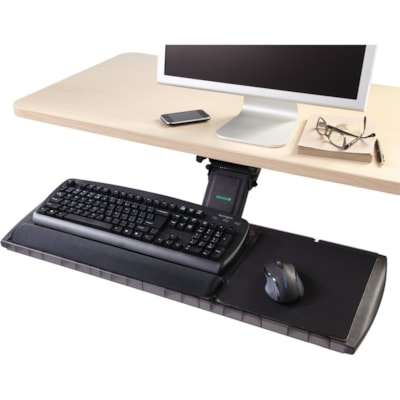 Plateau pour clavier/souris Kensington - hauteur de 10 po (254 mm) x largeur de 30,5 po (774,70 mm) x profondeur de 1 po (25,40 mm) - Noir AVEC SYST. SMARTFIT KENSINGTON 