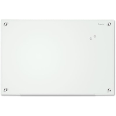 Quartet - Tableau effaçable en verre magnétique Infinity, blanc, 6' x 4' - hauteur de la planche 48 po (1219,20 mm) x largeur de la planche 72 po (1828,80 mm) - Surface Blanc Ver - En verre de sécurité, Ant-taches, Anti-taches, Non poreux, Magnétique - 1 chaque BLANC INFINITY QUARTET 
