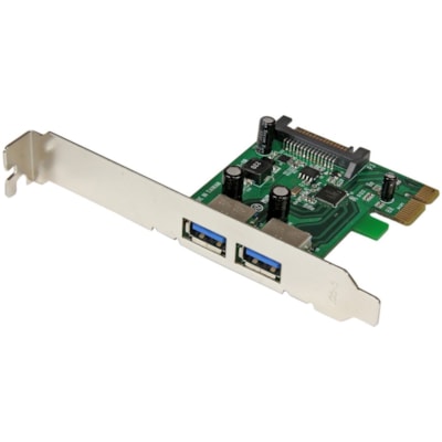 StarTech.com 2 Port PCI Express (PCIe) SuperSpeed USB 3.0 Card Adapter with UASP - SATA Power - 5Gbps - Add 2 SuperSpeed USB 3.0 ports with SATA power to your PCI Express-enabled PC - 2 Port PCI Express (PCIe) USB 3.0 Card Adapter with UASP - SATA Power - Dual Port USB 3 PCIe Controller - PCI Expres  BOPT 