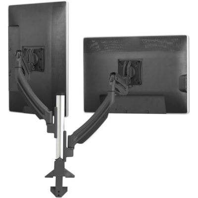 Chief KONTOUR K1C220B Desk Mount for Flat Panel Display - Black - Height Adjustable - 2 Display(s) Supported - 10" to 30" Screen Support - 44 lb (19958.06 g) Load Capacity - 75 x 75, 100 x 100 - VESA Mount Compatible - Aluminum  DISP DUAL 2L ARMS  BLK 