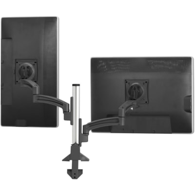 Chief Kontour Articulating Column Dual Desk Mount Monitor Arm - For Displays 10-32" - Black - Height Adjustable - 2 Display(s) Supported - 10" to 30" Screen Support - 44 lb (19958.06 g) Load Capacity - 75 x 75, 100 x 100 - VESA Mount Compatible - Aluminum  DISP DUAL 2L ARMS  BLK 