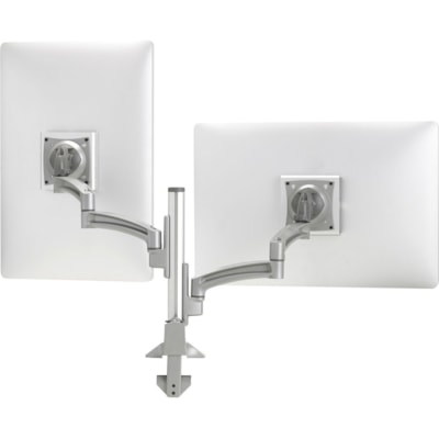 Chief KONTOUR K2C220S Desk Mount for Flat Panel Display - Silver, Gray - Height Adjustable - 10" to 30" Screen Support - 44 lb (19958.06 g) Load Capacity - 75 x 75, 100 x 100 - VESA Mount Compatible - Aluminum  DISP DUAL 2L ARMS  SLV 