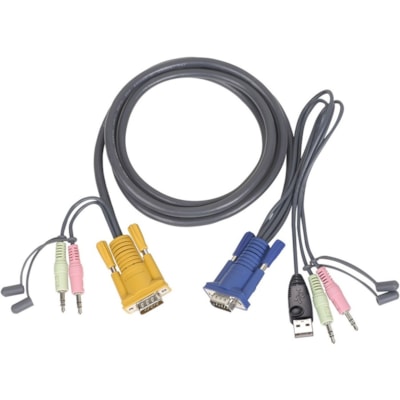 IOGEAR USB KVM Cable - 0.91m -One USB KVM Cable 3.5 mm (M) - DB-15