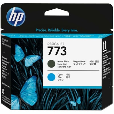 HP - Têtes d'impression 773 D'origine Standard Rendement Laser - Noir mat, Cyan - 1 / emballage - Laser - Rendement Standard - 1 / Paquet an Original Printhead 