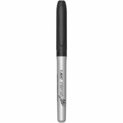 BIC Intensity Marker Fine Tip Permanent Markers, Black, 24-Count Pack, Art Supplies for Adults and Teens - 1.8 mm (0.07") Fine Marker Point - Black Ink - 24 Pack MARKING PERMANENT MARKERS 