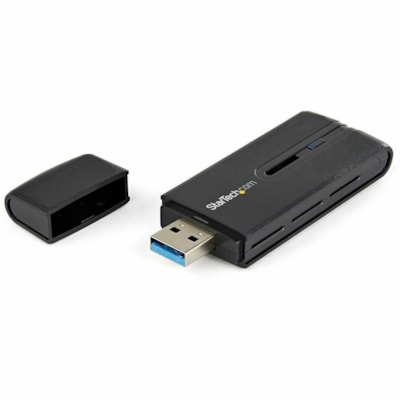 StarTech.com USB 3.0 AC1200 Dual Band Wireless-AC Network Adapter - 802.11ac WiFi Adapter - Add dual-band Wireless-AC connectivity to a desktop or laptop computer through USB 3.0 - USB 3.0 AC1200 Dual Band Wireless-AC Network Adapter - 802.11ac WiFi Adapter - 2.4GHz / 5GHz USB Wireless-AC Network Ca ectivity to a desktop or lapto p computer through U