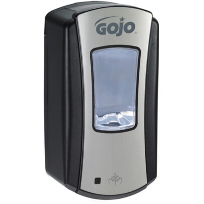 Gojo® LTX-12 Touch-free Foam Soap Dispenser - Automatic - 1.20 L Capacity - Site Window, Refillable, Touch-free, Lockable, Skylight - Chrome, Black - 1 Each CHROME/BLACK 