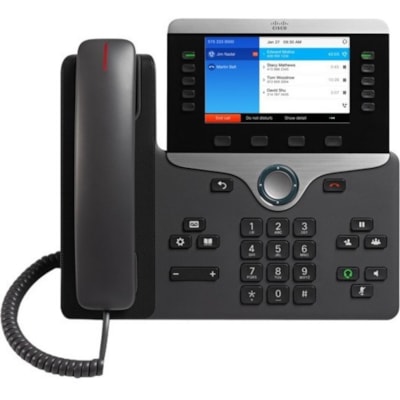 Cisco 8851 IP Phone - Cable - Wall Mountable - VoIP - Caller ID - Speakerphone - 2 x Network (RJ-45) - USB - PoE Ports - (No license included)  