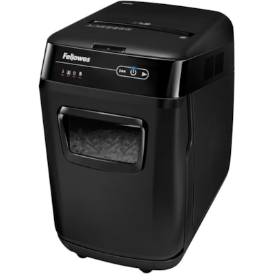 Fellowes AutoMax(tm) 200C Auto Feed Shredder - Non-continuous Shredder - Cross Cut - 10 Per Pass - for shredding Staples, Paper Clip, Credit Card, CD, DVD, Junk Mail, Paper - 0.2" (3.97 mm) x 1.5" (38.10 mm) Shred Size - P-4 - 2.20 in/s (55.88 mm/s) - 9" (228.60 mm) Throat - 12 Minute Run Time -  200 SHEET CROSS CUT 8.5 GAL SHRED SIZE 0.16MM X 1.5MM