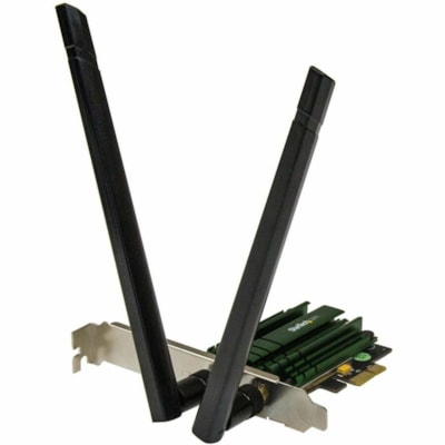 StarTech.com PCI Express AC1200 Dual Band Wireless-AC Network Adapter - PCIe 802.11ac WiFi Card - Add high speed 802.11ac WiFi connectivity to a desktop PC through a PCI Express slot with dual band 2.4 / 5GHz frequencies and up to 867Mbps - PCI Express AC1200 Dual Band Wireless-AC Network Adapter -  onnectivity to a desktop PC th rough a PCI Express