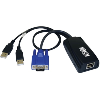 Tripp Lite series B078-101-USB2 USB Server Interface Unit with Virtual Media Support - 1 Computer(s) - 100 ft (30480 mm) Range - 1 x Network (RJ-45) x USB x VGA  ace Unit (SIU) with Virtual Me dia up to 12Mbps