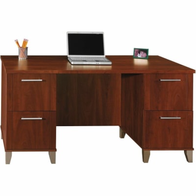 Bush Furniture Somerset Computer Desk - 4 Drawers - 60" (1524 mm) Table Top Width x 30" (762 mm) Table Top Depth - 29" (736.60 mm) Height - Assembly Required - Hansen Cherry - Wood  