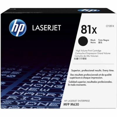 HP 81X (CF281X) Original High Yield Laser Toner Cartridge - Single Pack - Black - 1 Each - 25000 Pages FOR M605 & M606 MODELS ONLY YIELD 25000