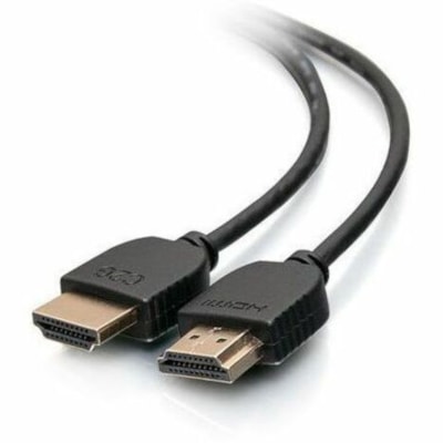 C2G 6ft Ultra Flexible High Speed HDMI Cable w/ Low Profile Connectors - 4K - 6 ft (1.83 m) HDMI A/V Cable for Audio/Video Device, Home Theater System, Computer, Projector, Monitor, HDTV - First End: 1 x HDMI 2.0 Digital Audio/Video - Male - Second End: 1 x 19-pin HDMI 2.0 Digital Audio/Video - Male  