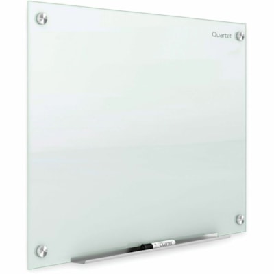 Quartet - Tableau effaçable à sec Infinity - largeur de 36 po (914,40 mm) x hauteur de 24 po (609,60 mm) - Surface Blanc En verre trempé - Frame Blanc - Horizontale/Verticale - Magnétique - 1 chaque BLANC INFINITY QUARTET 