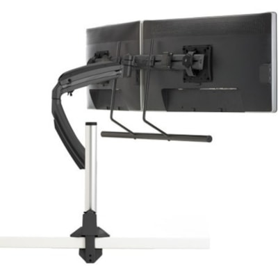 Chief KONTOUR K1C22HB Desk Mount for Flat Panel Display - Black - Height Adjustable - 10" to 24" Screen Support - 17.99 lb (8160 g) Load Capacity - 75 x 75, 100 x 100 - VESA Mount Compatible - Aluminum  DISP 2L ARM H-ARRAY BLK 